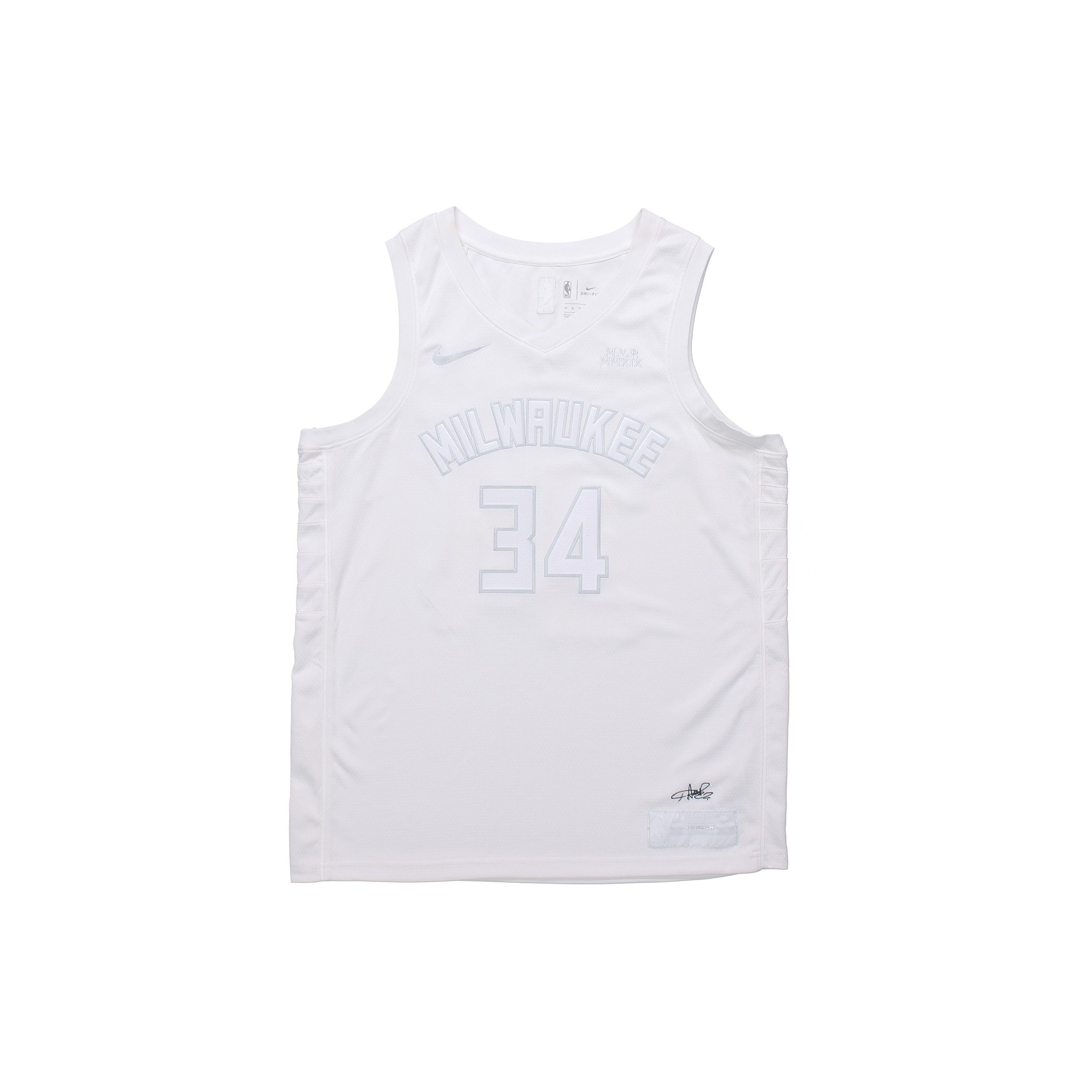 Nike Milwaukee Bucks Giannis Antetokounmpo #34 MVP White Swingman Jersey CT4209-100 M