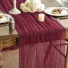 Elegant Tulle Tulle Sheer Table Runner Boho Rustic Chiffon Table Runner  Party Banquet