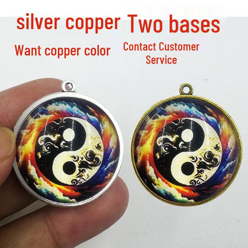 Double-Sided Red Wenchang Star Lord Pendant - Alloy Gold Exam Success Amulet