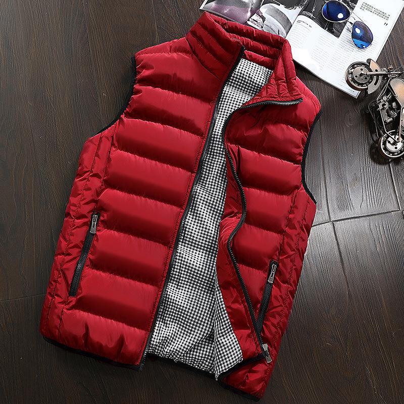 Men’s Autumn/Winter Korean Style Warm Vest – Trendy, Handsome, Thick, 10 Colors
