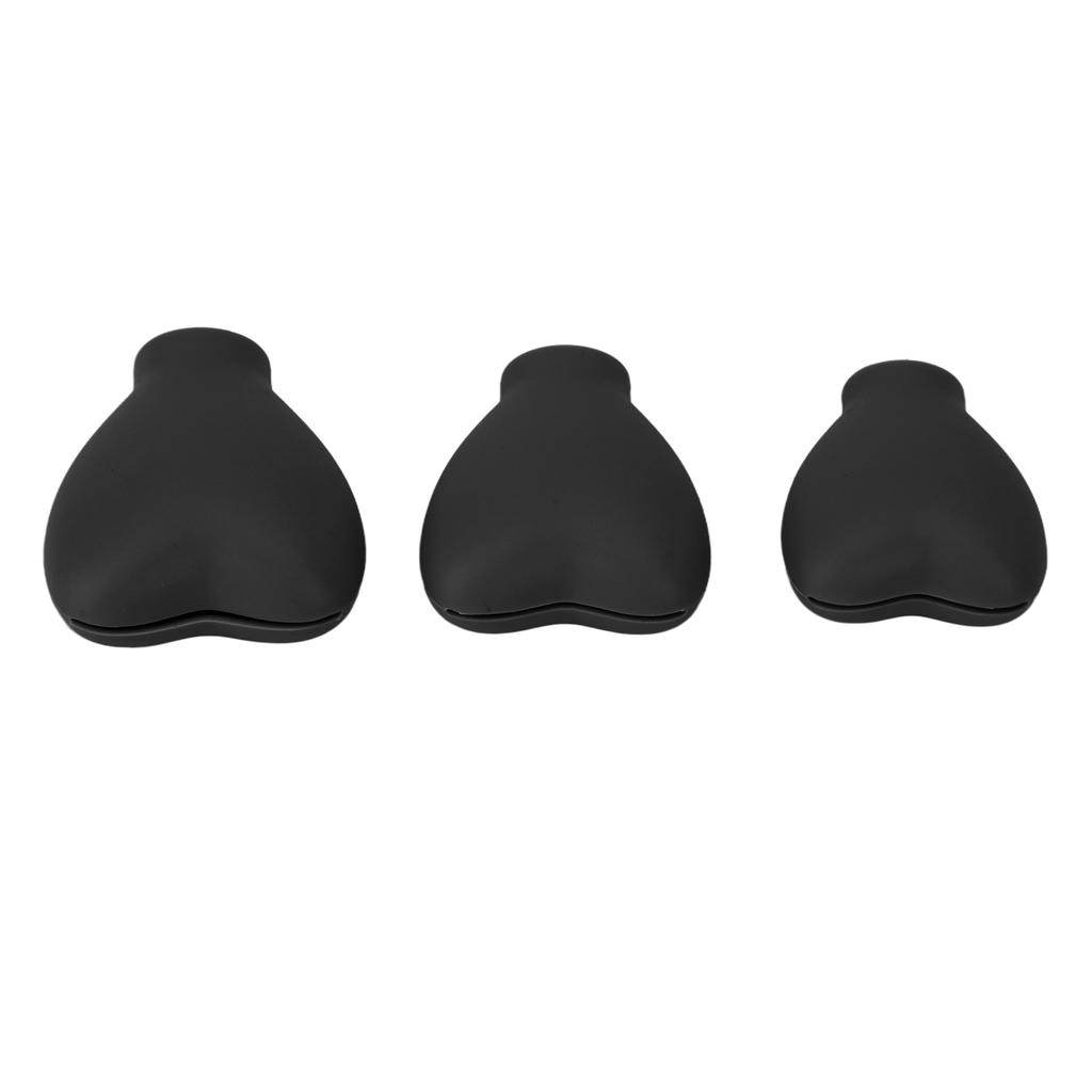3pcs Makeup Brush Cover Portable Silicone Hrt Shaped Cosmetic Brush Guard for Women Girls