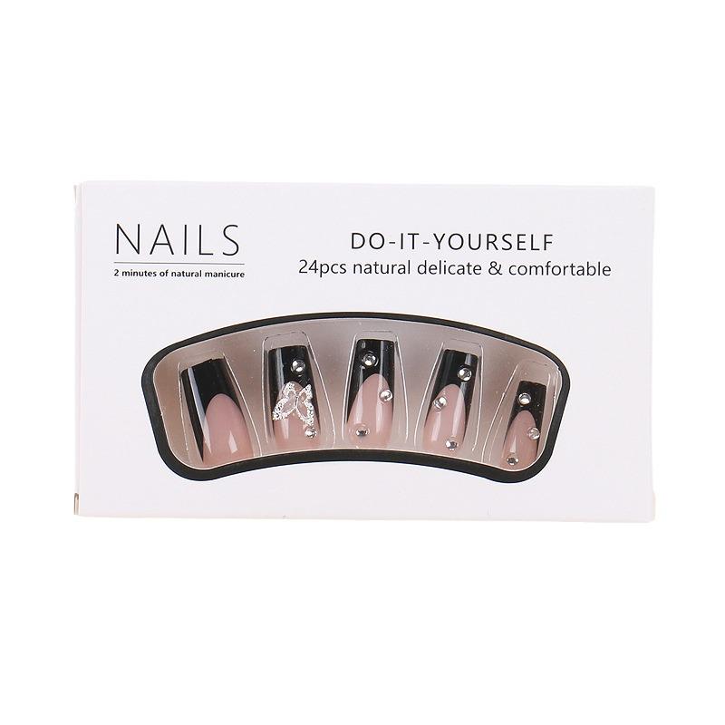 European & American Cross-border Flash Diamond Wearable Nail Patches - Light Luxury Manicure Removable Nail Pieces