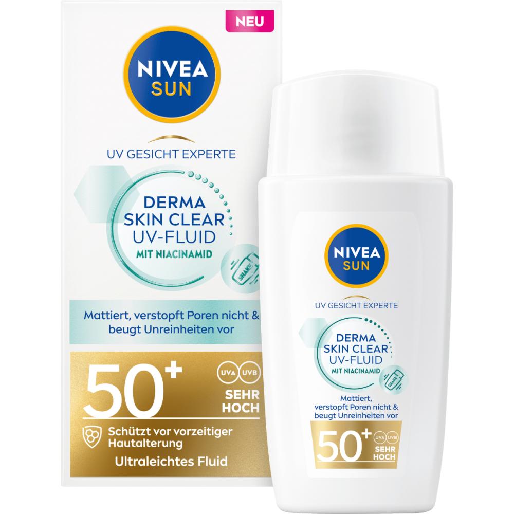 NIVEA NIVEA Sun Lotion Derma Skin Clear UV Fluid LSF50+ 40ml