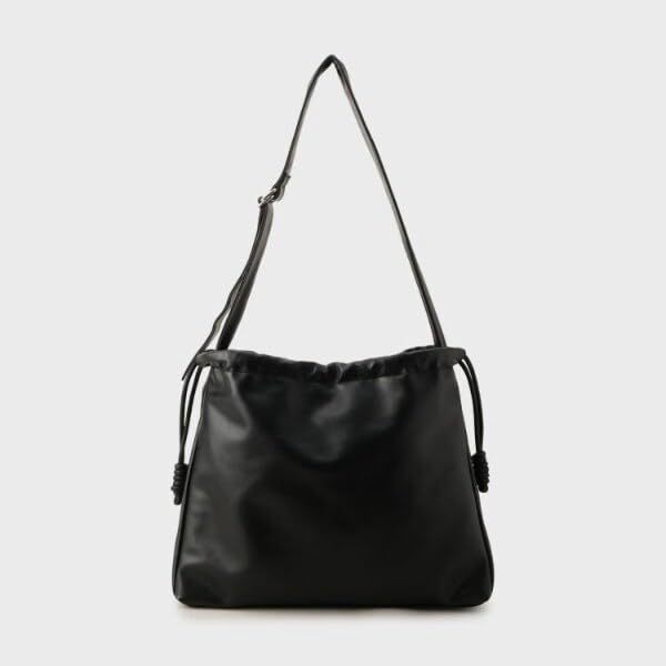 TK Takeo Kikuchi Lockere Große Umhängetasche, Crossbody-Tasche, Passt für A3-Dokumente, Damen, Schwarz (719) 97901327