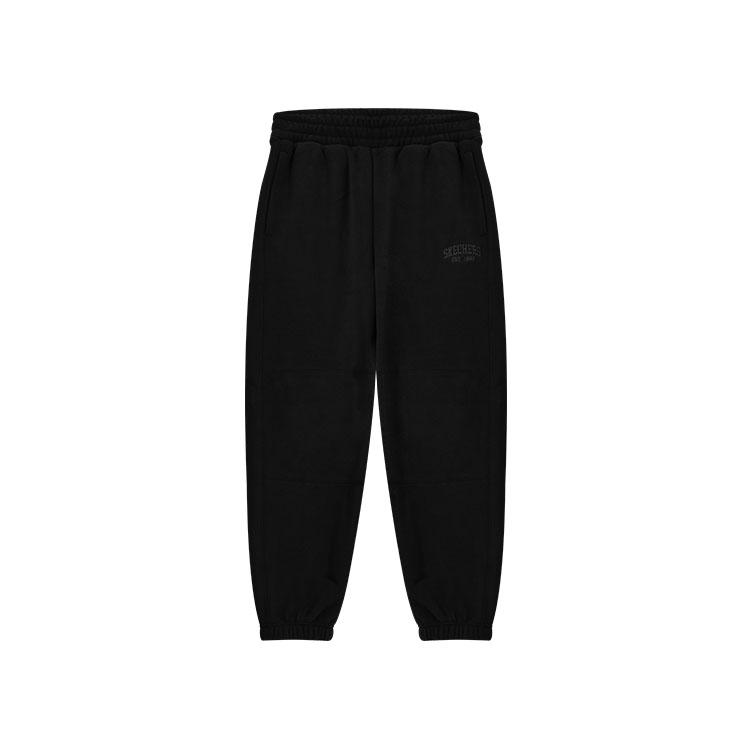 Skechers Sports Alliance Series Casual Comfortable Solid Color Cuffed Knit Joggers Men Joggers Carbon-Black L424M076-0018 S