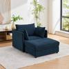 Modern, Minimalist One-Person Sofa & Lounge Chair for Small Spaces – Includes Storage Ottoman (Fabric Lounge Sofa for the Living Room)