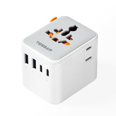TESSAN Travel Universal Charges 6 Devices Includes 2 AC 2 and 2 Ideal for Traveling To Hong and Europe C, BF, O, A-Type Adapter, Compatible,