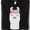 Flower Llama Shirt, Llama Gifts, Llama Art, Floral Animal Lover Birthday Gift TShirt