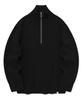 COVERNAT Lambswool Half Zip Knit Black