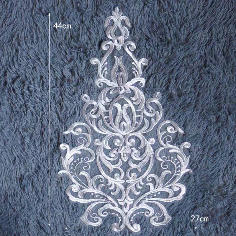 1Pce European Style Embroidered Lace Flower Patches DIY High-End Wedding Veil Sewing Accessories