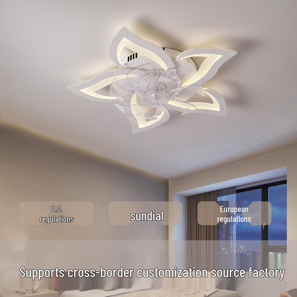 Sleek Petal Ceiling Fan Light: Ideal for Living Room, Dining Room, Bedroom, and Study Lighting
