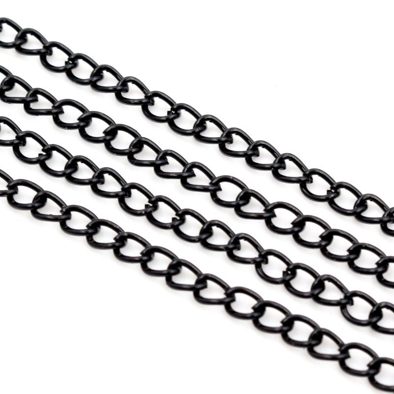 5 Meters/lot 3x2mm 4x3mm Bronze Gold Silver 5 Colors Plated Unwelded Iron Cable Chains DIY Jewelry Making Findings Accessories