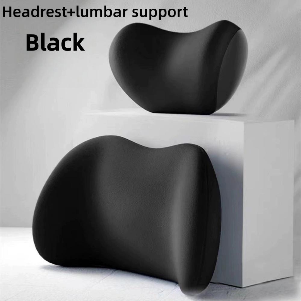 Automotive Accessories Memory Sponge Material Three-Dimensional Support Headrest And Lumbar Pillow Universal Model