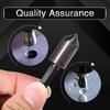 A34R 2Pcs 7 Flute Countersink Drill Bit Set Hex Shank Chamfer Countersink Drill Bit Deburring Cutter Woodworking Tool