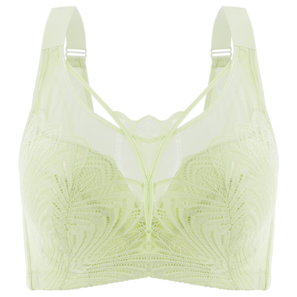 Thin Adjustable Bra Plus-size Tube Top Push-up Bra for Large Breasts Full-cup Bra for Side Breast Reduction and Sagging Prevention