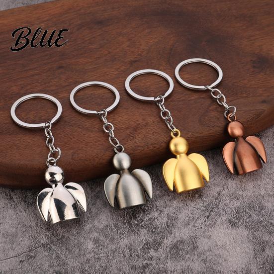 Zinc Alloy Pendant Angel Keychain for Backpacks Shape Metal Car Bag Accessory Key Ring Pendant Schoolbag Handbag Charm Decoration Accessories