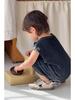 Trendy Boys' Sleeveless Suits: Lightweight, Thin Two-Piece Vest and Shorts - Perfect New Summer Fashion for Kids.