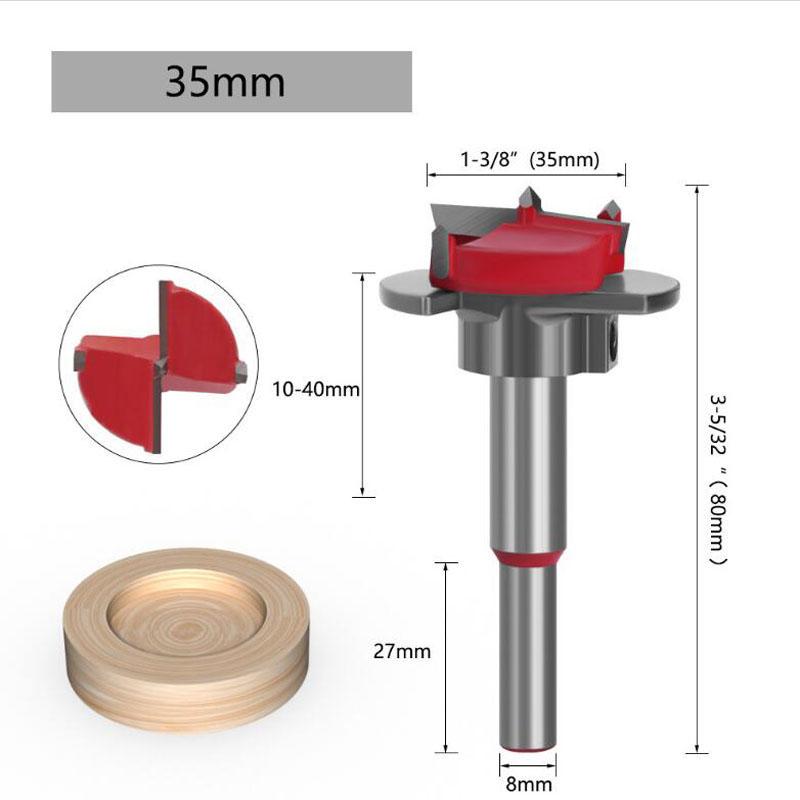 

Шестигранный хвостовик 35 мм 2,3 лезвия регулируемый позиционер с крышкой шарнирное отверстие сверло для деревообработки NO1