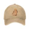 Capybara with Bird Unisex Baseball Caps Distressed Denim Washed Hats Cap Retro Outdoor Running Golf Adjustable Sun Cap