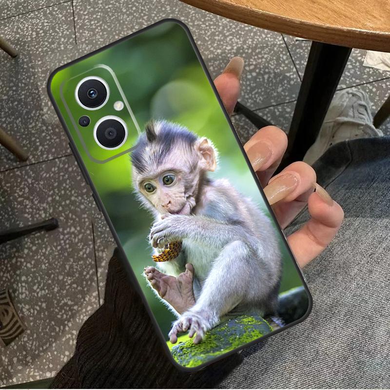 

Милый обезьянка Животное Для OPPO Reno 11F 12F 13F 14F 8T 10 11 12 13 14 Pro 8 7 Lite OPPO Find X8 X6 X5 X9 Pro Чехол OPPO Reno7 Lite