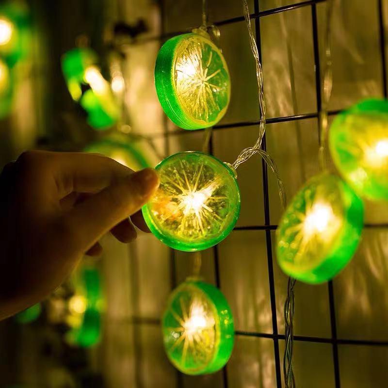 LED Lemon Slice Shaped String Lights - Summer Fruit-Inspired Decor for a Stylish Atmosphere