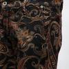 Low-waisted Velvet Trousers with Paisley Print for Women PLEASE