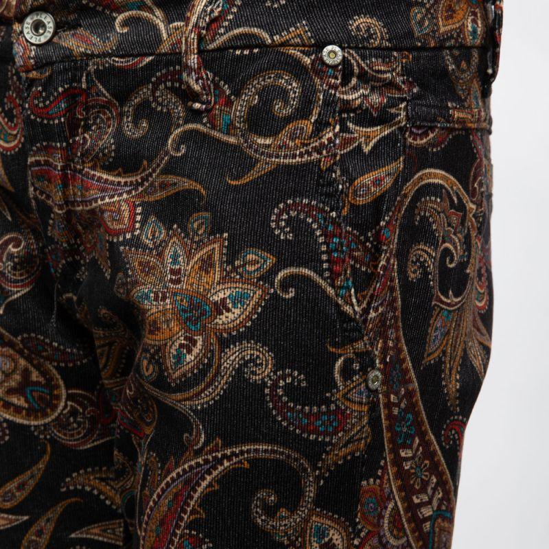 Pantalon taille basse velours imprimé motif cachemire Femme PLEASE