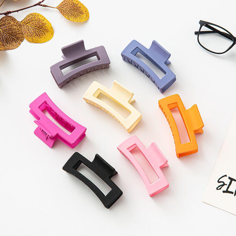 Frosted PS Material Rectangular Claw Hair Clip.