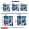 2pcs 2D flat printing Merry Christmas Window Drapes Santa Sleigh Deer Night Polyester Fabric Without Electricity Spring for