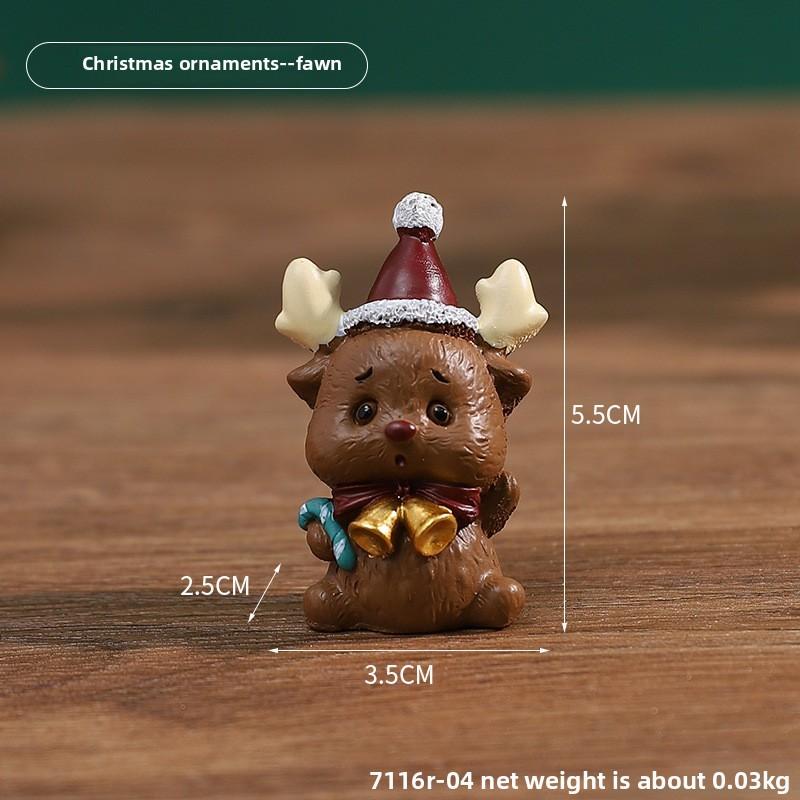 Mini Christmas Action Figure Cartoon Model Toy Decoration Doll Gift Children
