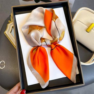 70 * 70cm New Silk Small Square Scarf For Women'S Neck Protection Professional Scarf Versatile Hair Tie Headscarf Scarf