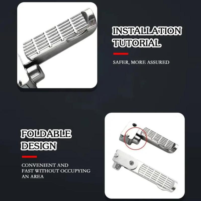 

1Pair Electric Bicycle Stand Pedals Non-Slip Aluminum Alloy Foldable Rear Pedals Suitable For Electric Bicycle Pedal Replacement