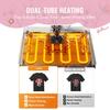 Heat Press Machine 15x15 In 8 In 1 with 30oz Tumbler Press T-Shirts Pink