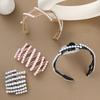 New Foldable and Extendable Pearl Headband Women Travel Portable Storage Face Wash Makeup Non-slip Hair Hoop Hair Accessories