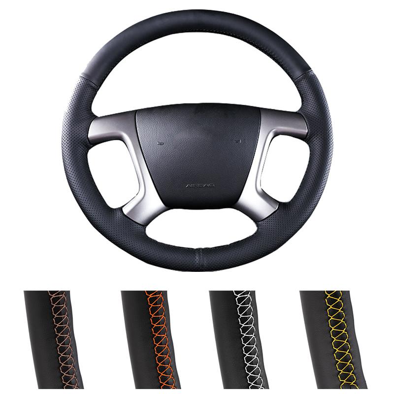 

Чехол на рулевое колесо автомобиля по индивидуальному заказу для Chevrolet Captiva 2007-2014 Silverado GMC Sierra 2007, автомобильный кожаный руль