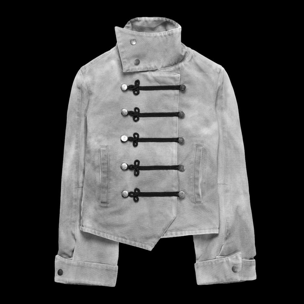 Stile Napoleon Stile Corte Cappotto Vestibilità Slim Cappotto con Collo Alto Giacca Corta Casual Streetwear