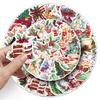 50 Retro Waterproof Christmas Stickers: Holiday Decorations for Journals, Notebooks, Water Bottles, Guitars & Phones