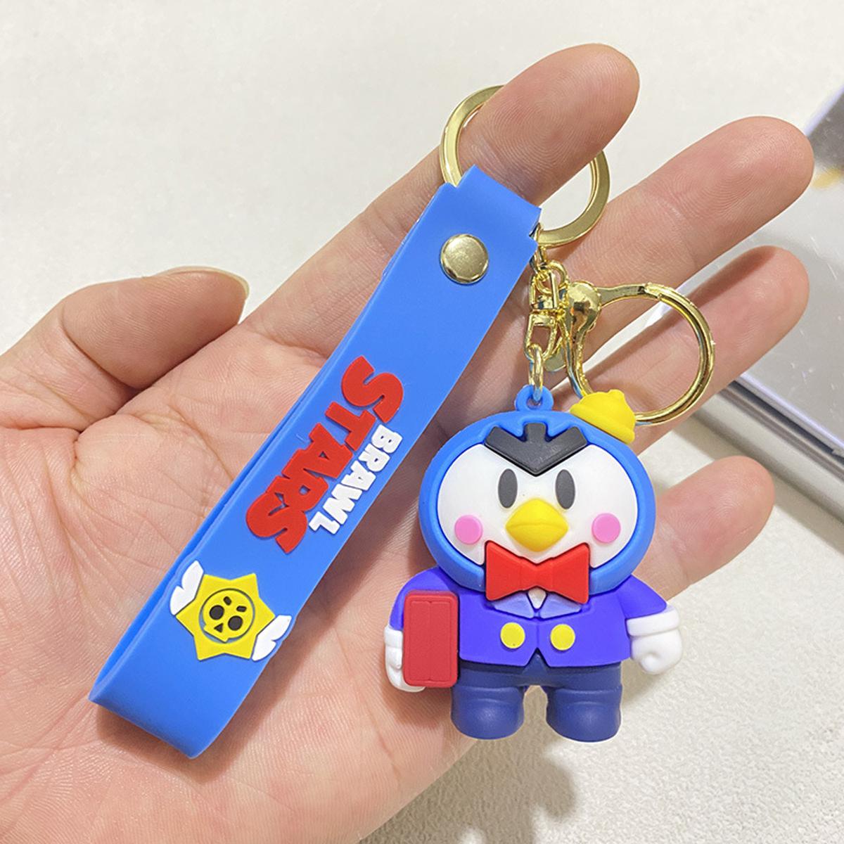 

Бравл Старс брелок Містер П. Brawl Stars на ключі, на сумку фігурка Mr. P 6 см 6 синій