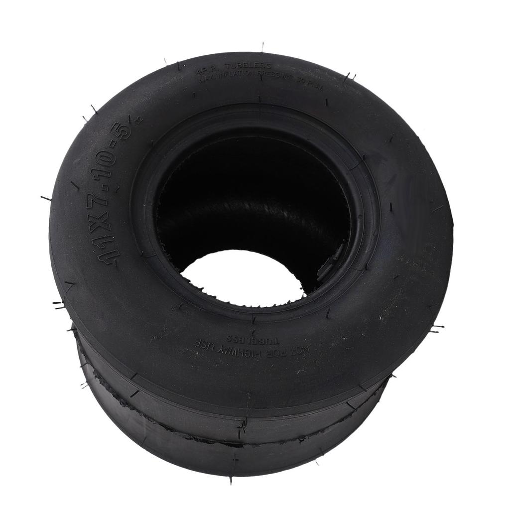 Go Kart Tire 11x7.10 5 4 Layers Non Slip Inflatable Tubeless Racing Slick Tire for Drift Trike Go Kart ATV UTV Golf