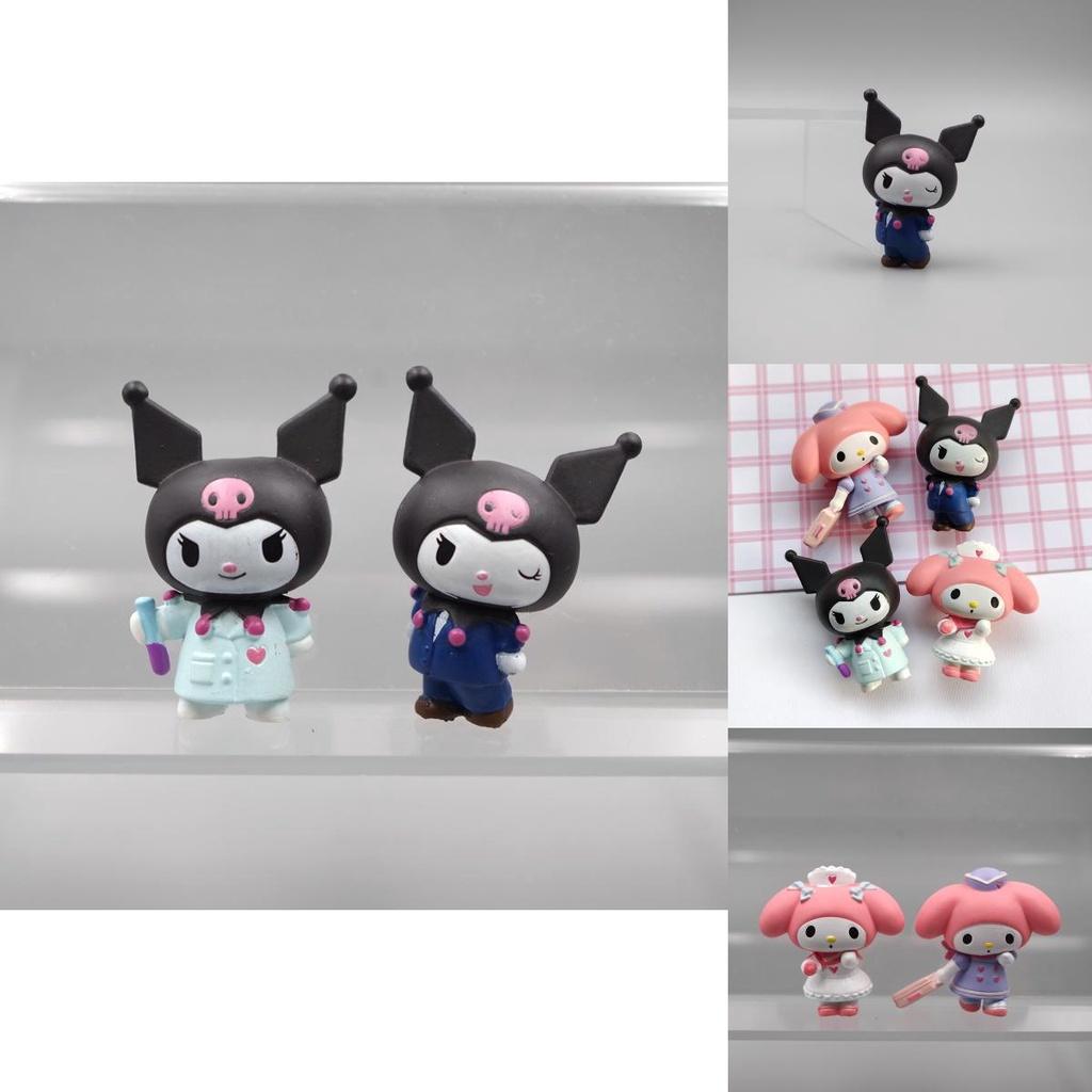 Adorable 4pcs Kuromi My Melody Figures For Cake Decorating And Room Decoration