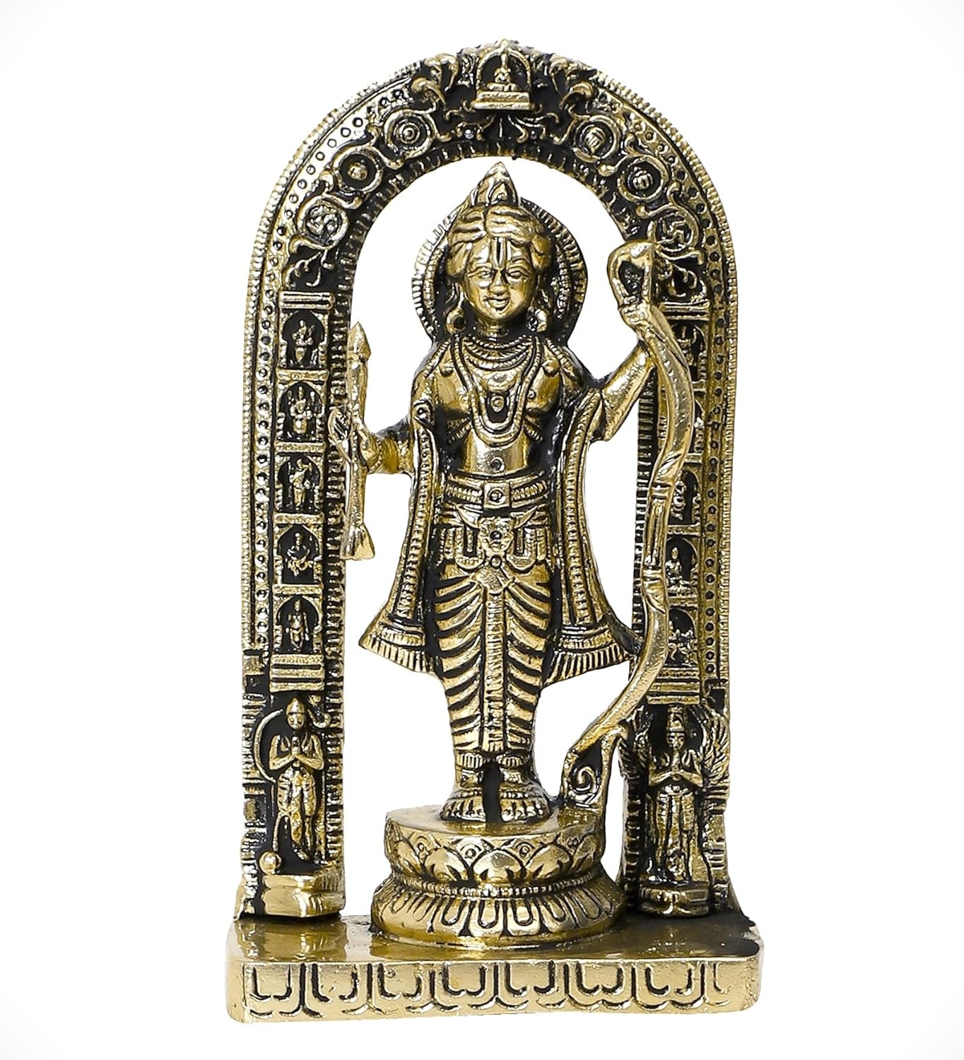 

Ayodhya Ram Lalla Brass Idol, Shri Ram Statue, Antique Silver, Brass, Standard
