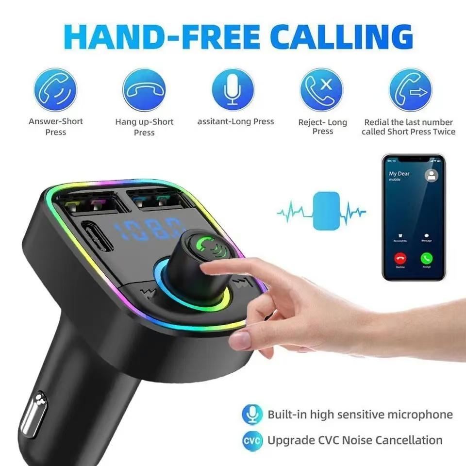 Bluetooth FM Transmitter Handsfree Car Radio Modulator MP3 Player With USB Super Quick Charge Adapter for Car