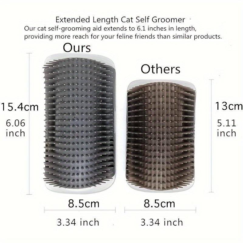 Washable Cat Scratcher Massager Detachable Cat Corner Grooming Brush Pet Hair Removal Massage Comb for Cats Relaxation