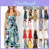 Elegante Abito Midi Estivo da Donna Boho con Spalline Sottili e Tasche a Bottone