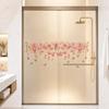 Rose Design Window Sticker, Electrostatic Adhesion No Glue Residue Waterproof Glass Decal for Living Room Bedroom Entrance Hall Home Decor