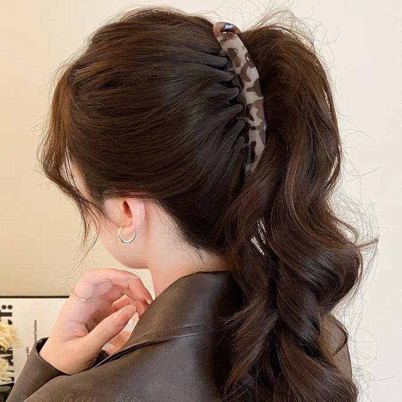 Non Slip Banana Claw Clips For Women Leopard Print Large Banana Clip For Thick Barrettes Ponytail Hairgrip Hair Accessories Gift