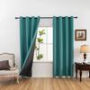 2pcs Modern 100% Blackout Curtain with Coated Lining, Solid Window Curains for Bedroom, Living Room, Dining Room, Home Decor