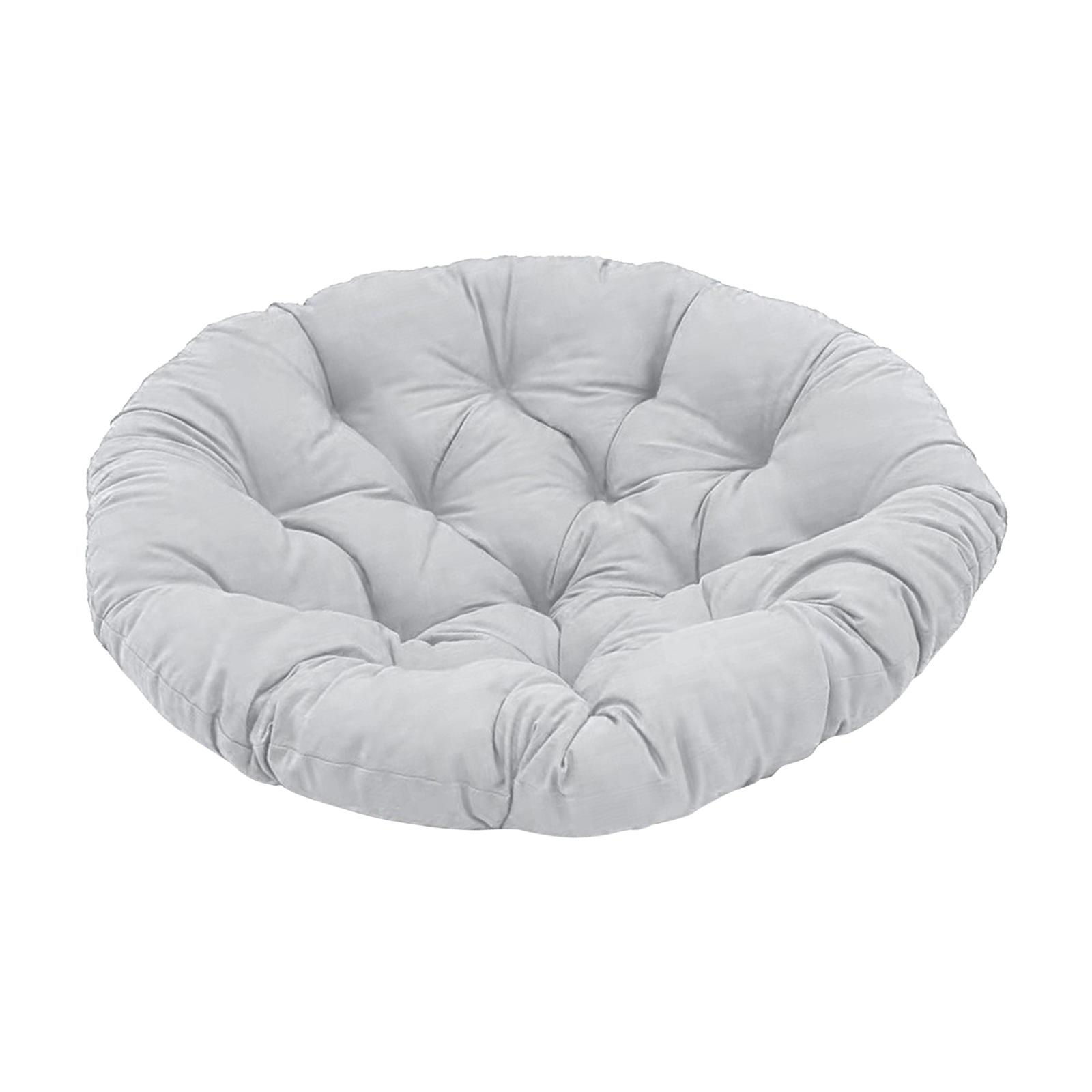 Подушка для стула Papasan, подушка для стула Egg, коврик для садового стула, моющийся, толстый, круглый, 15,7 дюйма, для сидений кресел-качалок, прочный светло-серый