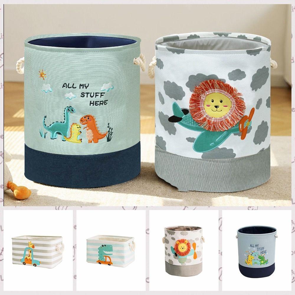 Kreslený skládací koš na prádlo, skládací kbelík na hračky pro ukládání hraček a oblečení