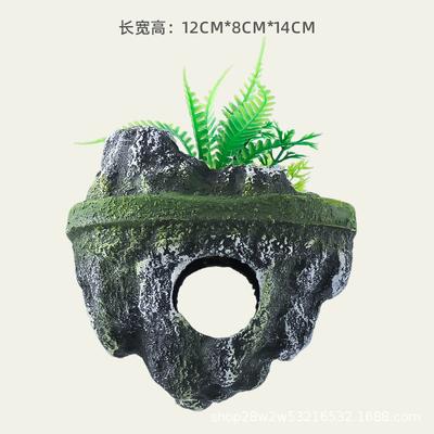 Aquarium Aménagement Paysager Rocaille Ornementale Simulation Résine Processus Décoration d'Aquarium Décoration Roche Explosive Grotte Cachette pour Poissons